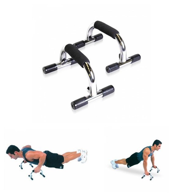 Push Up Barbell One Pair Of Chrome Plated Bars With Foam Non Slip Push Up Barbell One Pair Of Chrome Plated Bars With Foam Non Slip Handles Cover