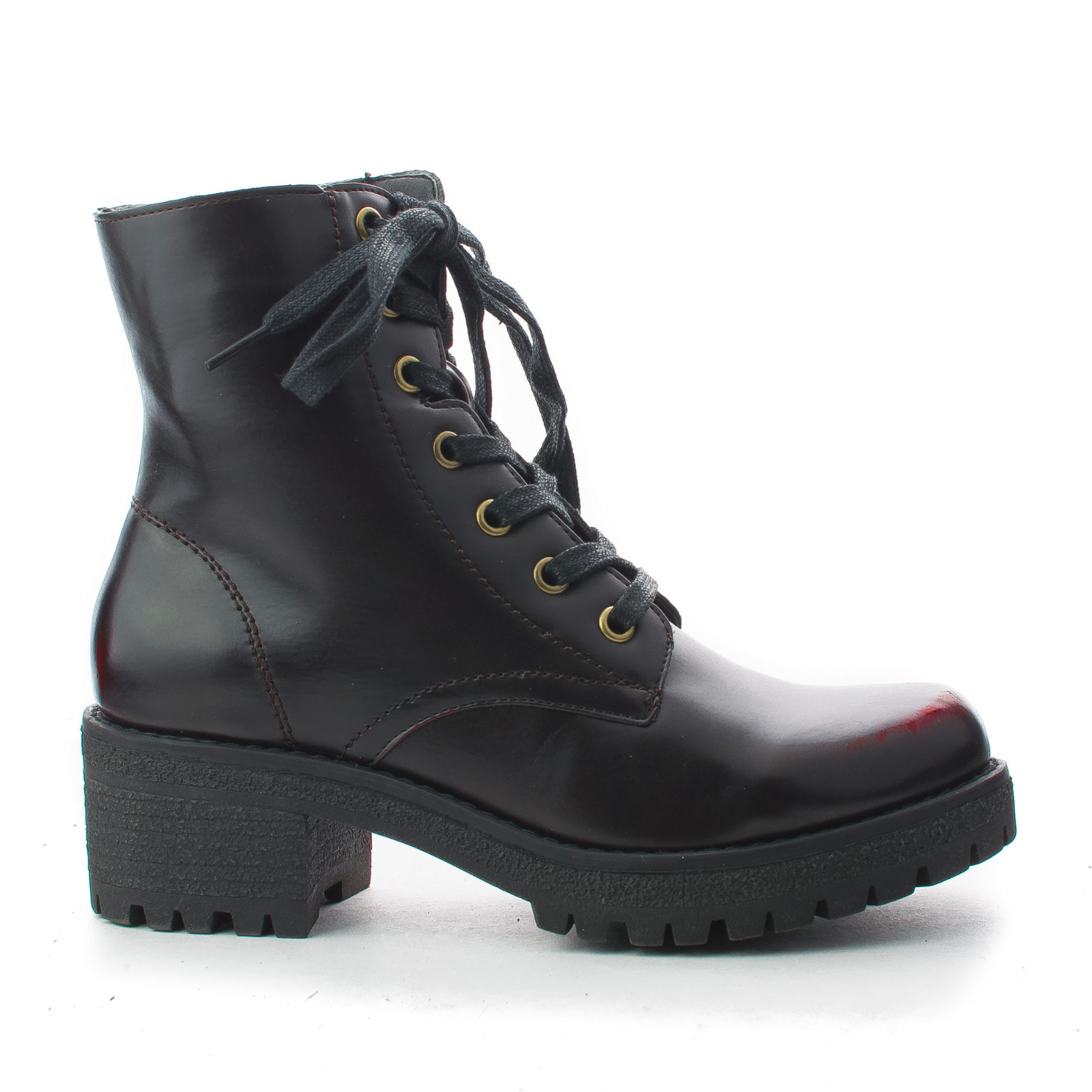 Round Toe Women's Lace Up Lug Sole Ankle Boots Round Toe Women's Lace Up Lug Sole Ankle Boots