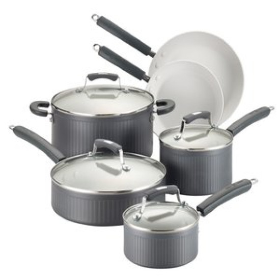 Paula Deen Savannah Collection Hard Anodized Nonstick 10 Piece Picture 1 Of