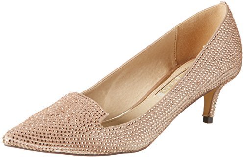 TG.39 Buffalo Rk 1602030a Satin Scarpe Col Tacco con Cinturino a T Donna TG.39 Buffalo Rk 1602030a Satin Scarpe Col Tacco con Cinturino a T Donna
