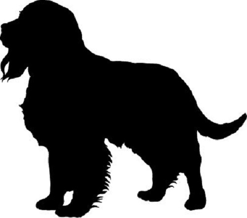 18 x cut dog springer spaniel silhouette craft card topper