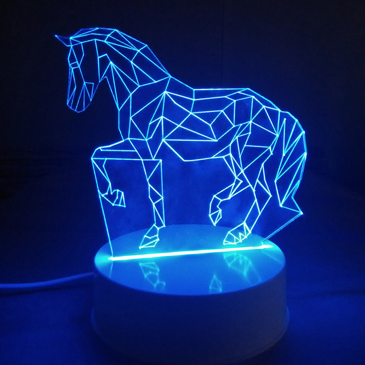 3d Horse Lamp Led Night Light Bedside Lamps Luces Home Office 4