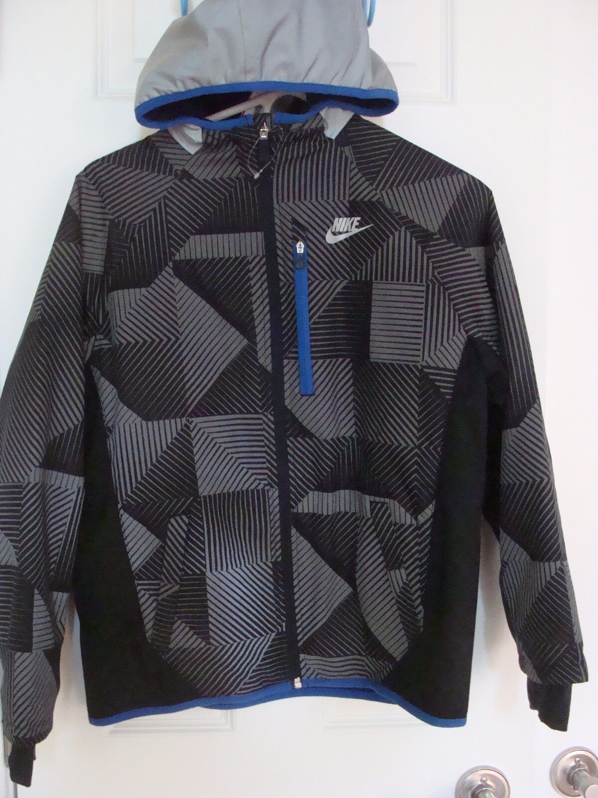 nike zip up hoodie mens silver