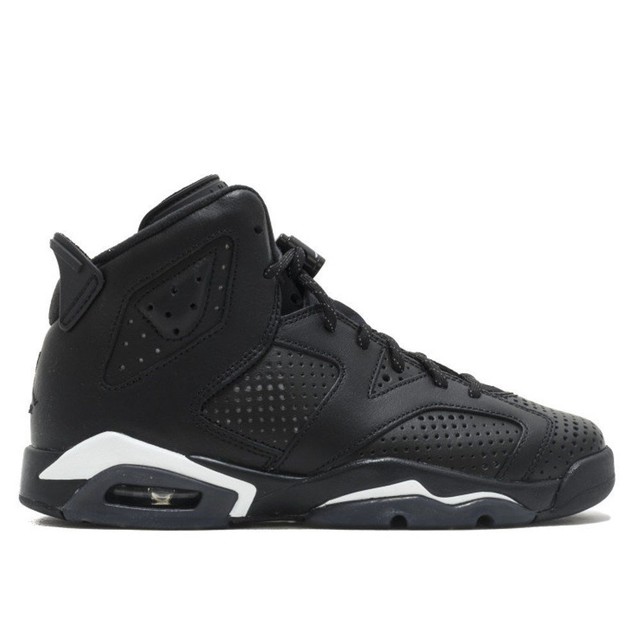 Scarpe uomo NIKE AIR JORDAN 6 RETRO BG in pelle nera 384665020 Scarpe uomo NIKE AIR JORDAN 6 RETRO BG in pelle nera 384665020