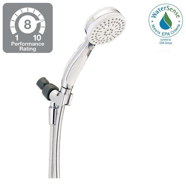 Hand Held Shower Delta Activtouch 8 Spray In White And Chrome Delta Activtouch 9 Spray Handheld Shower Head 6 Hose White Chrome 75821wc