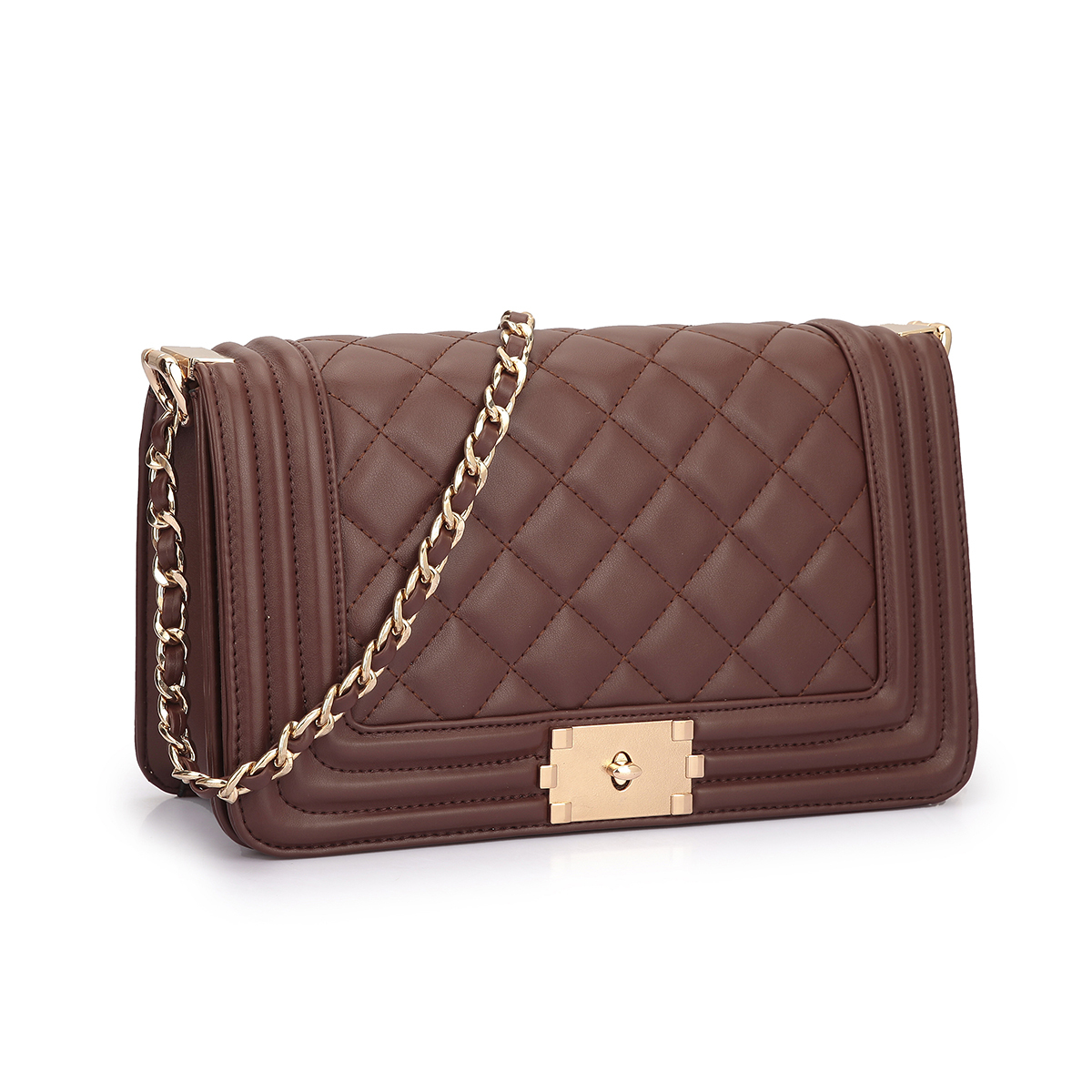 Dasein Women Leather Crossbody Bag Handbag Purse W Intertwined Picture 8 Of