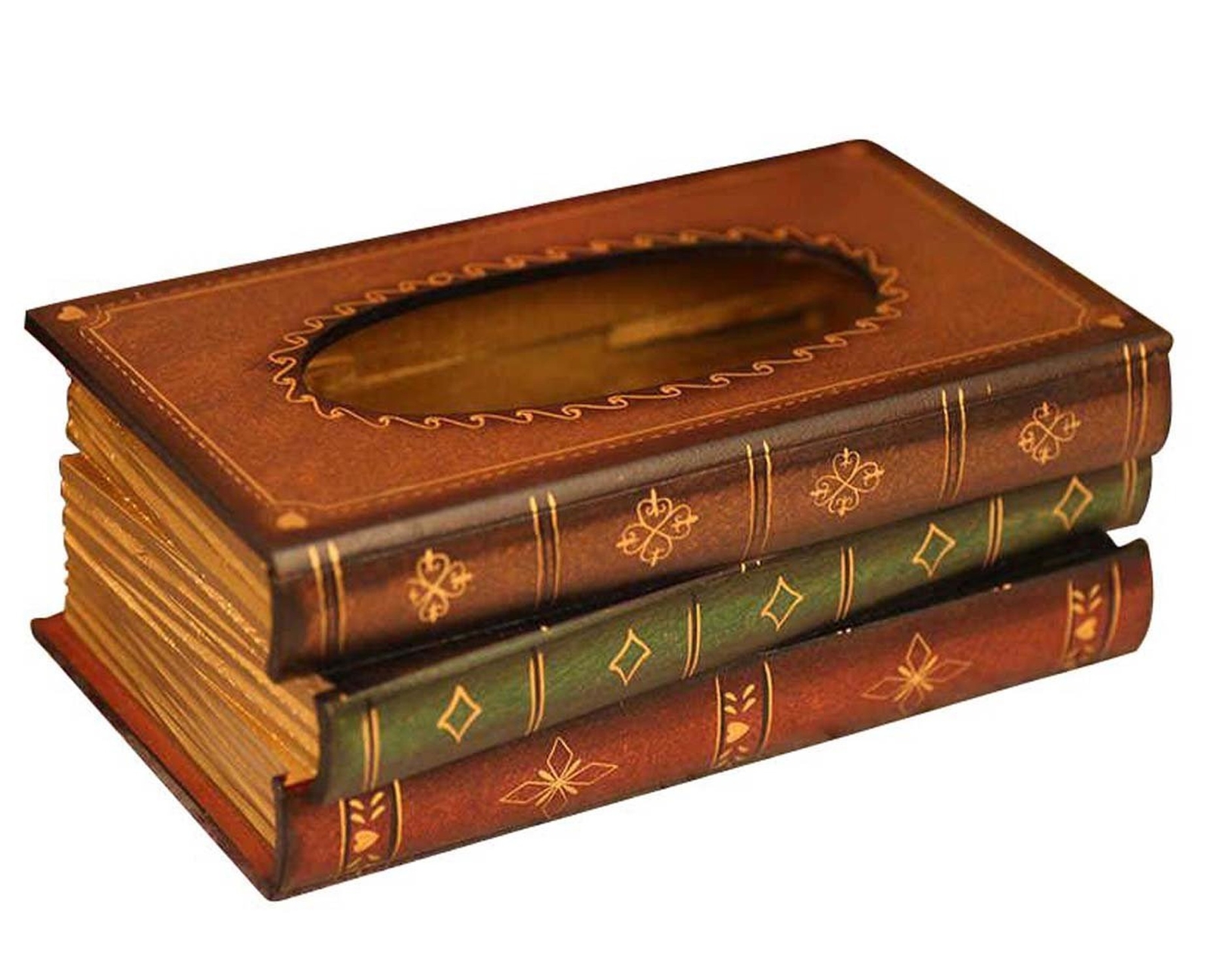 Tosnail Elegant Wooden Antique Book Tissue Holder Dispenser Novelty Picture 1 Of 5