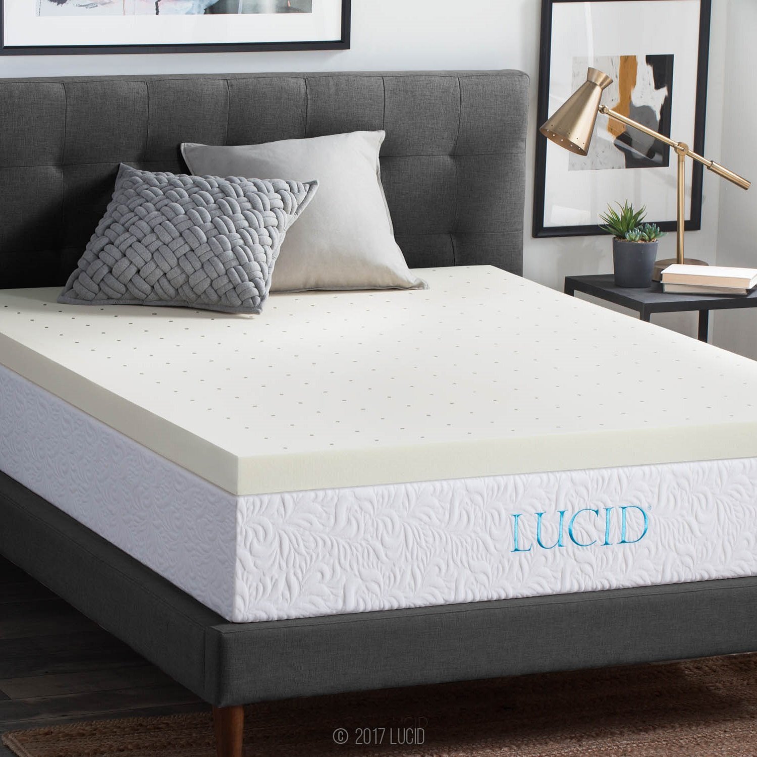 Lucid 3 Inch Ventilated Memory Foam Mattress Topper Year Twin Xl Picture 1 Of 9