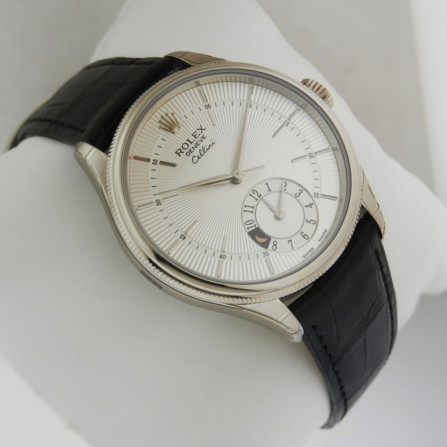 rolex cellini dual time 18k white gold automatic mens 50529 ebay rolex cellini dual time 18k white gold automatic mens 50529 ebay