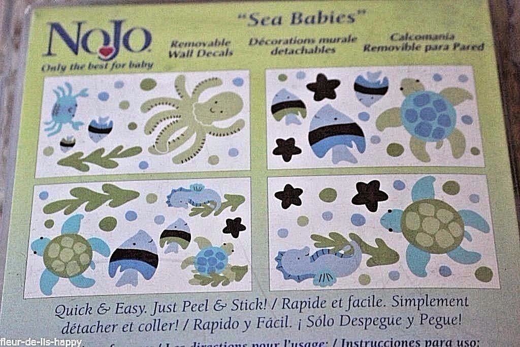 Nojo Sea Babies Decorative Removable Self Stick Adhesive Wall Decals Picture 1 Of 3