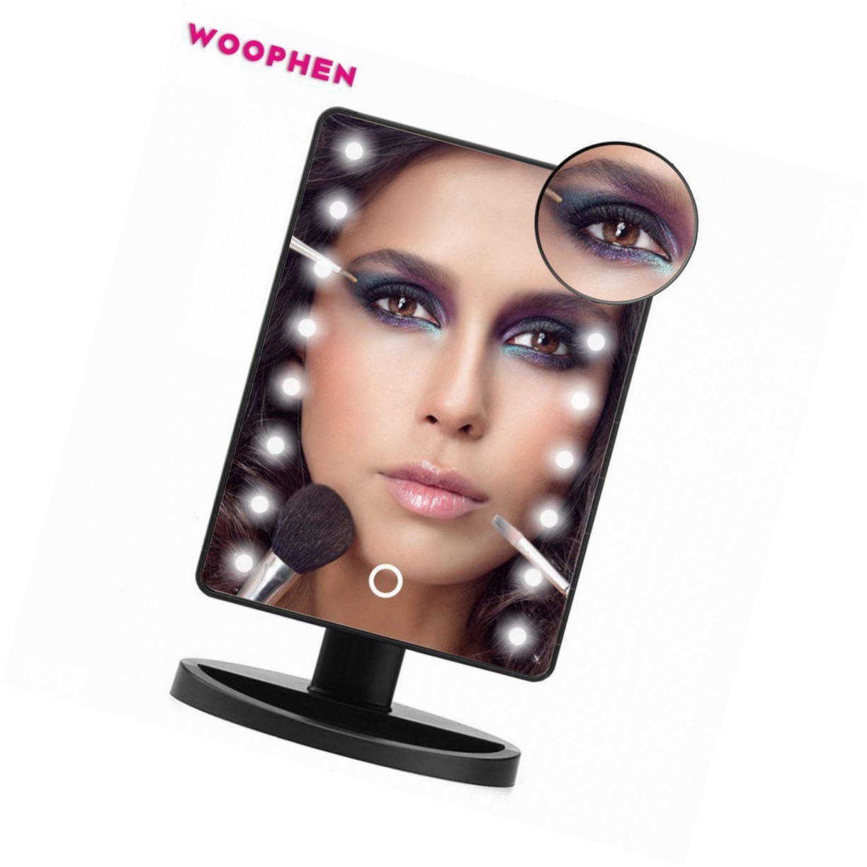 Lighted Makeup Mirrors Woophen Professional 16 Led Touch Dimmable Picture 1 Of 6