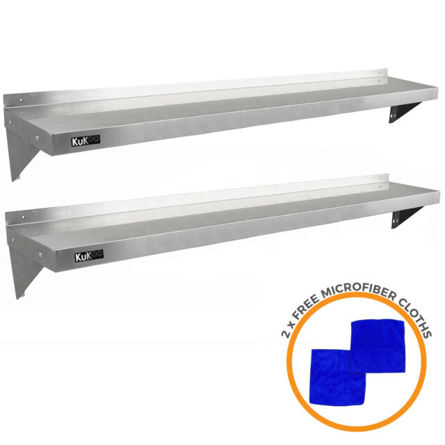 Commercial Catering Stainless Steel Shelves X 2 Kitchen Wall Shelf Picture 4 Of 5