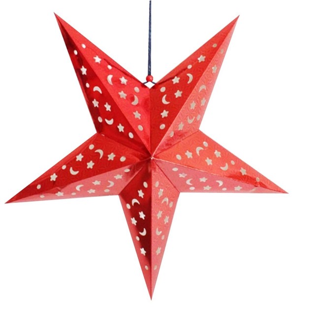 3d Star Paper Lantern Lampshade Wedding Home Xmas Hanging Decor Led Picture 11 Of