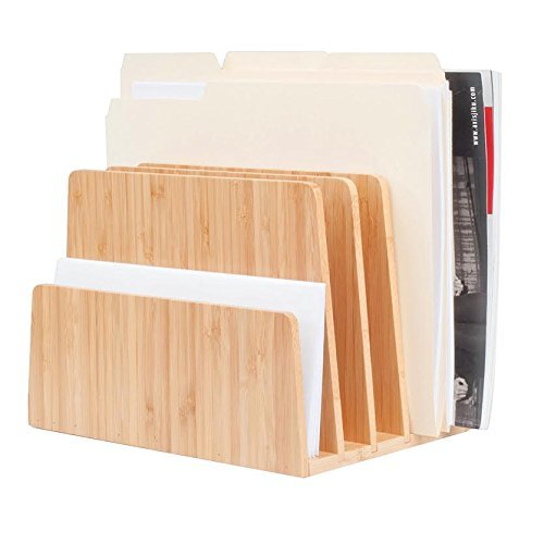 Mobilevision Bamboo Desktop File Folder Organizer And Paper Tray 5 4