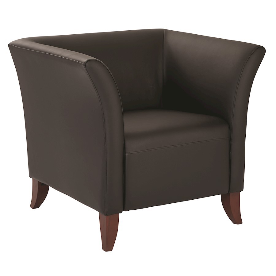Avenue6officestar Sl1571 U6 Black Faux Leather Club Chair With Picture 1 Of
