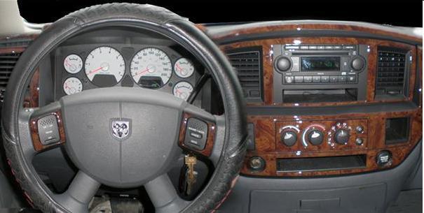 Dodge Ram 1500 2500 3500 Slt Interior Burl Wood Dash Trim Kit Set 2006 2007 2008