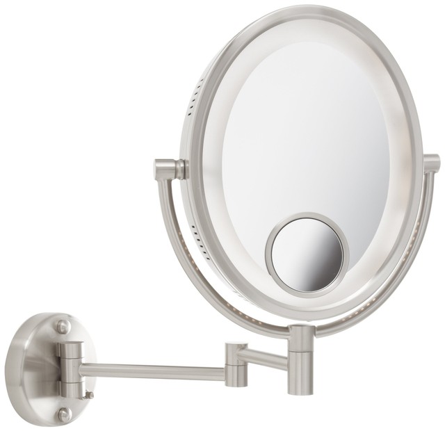 Jerdon Hl9515n 8 Inch Lighted Wall Mount Oval Makeup Mirror With 10x Jerdon Hl9515n 8 Inch Lighted Wall Mount Oval Makeup Mirror With 10x And 15x