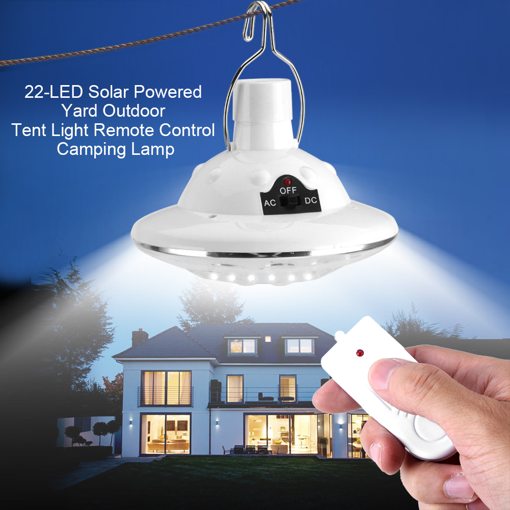 22led Outdoor Indoor Solar Lamp Hooking Camp Garden Lighting Remote Picture 1 Of 12