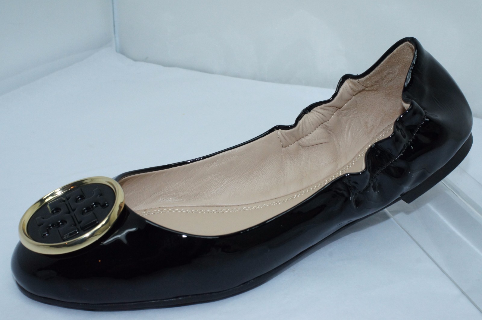 Tory Burch Twiggie Ballet Flats Black Shoes Size 8 Leather Slip Ons ... Picture 1 of 12 ...
