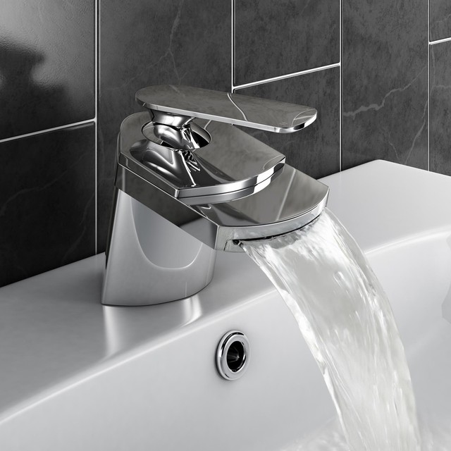 Mixer Tap For Bathroom Sink Modern Waterfall Basin Chrome Lever Mixer Tap For Bathroom Sink Modern Waterfall Basin Chrome Lever Kitchen Faucet