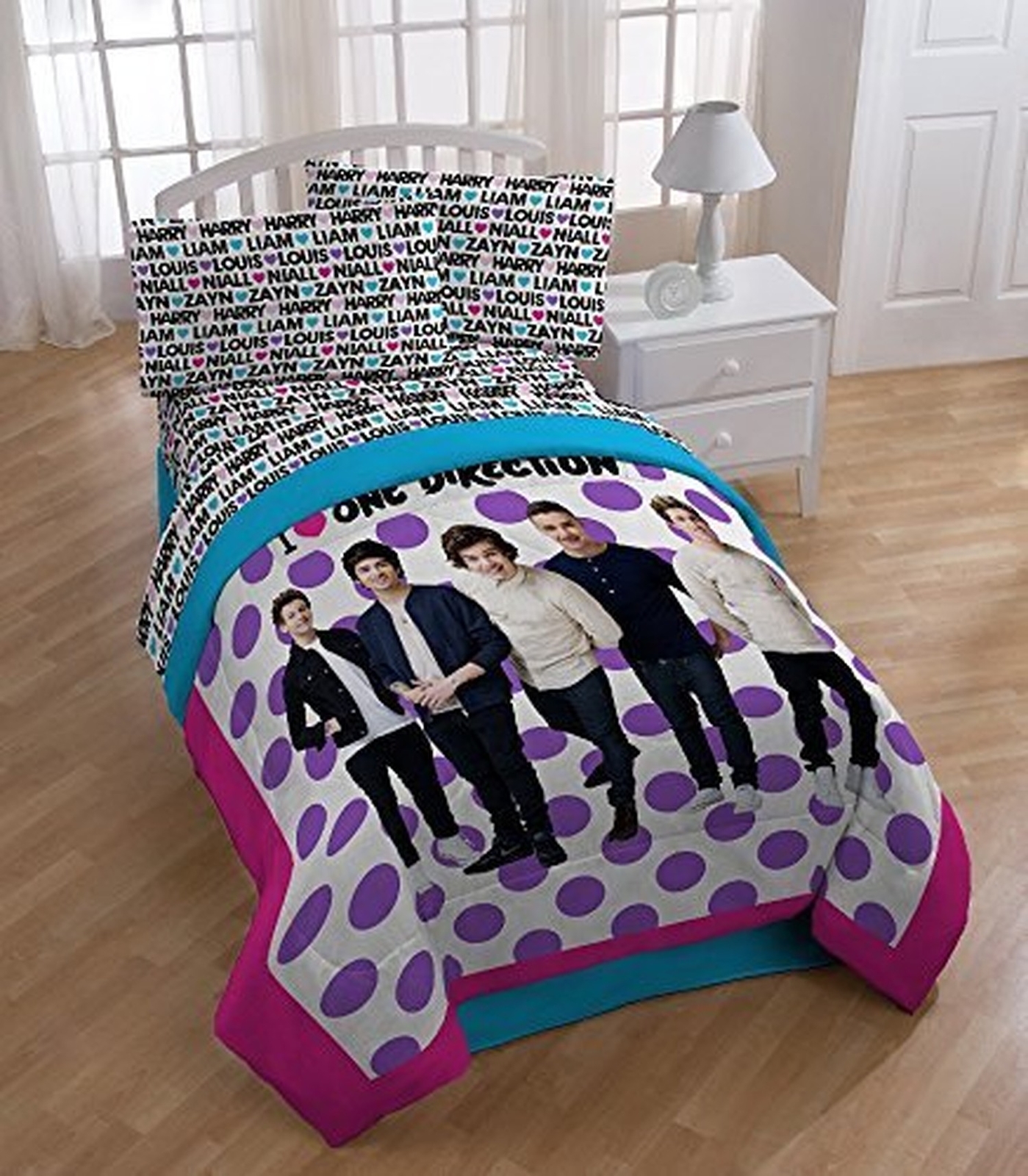 Global Entertainment One Direction Dots Sheet Set Full Black Picture 1 Of