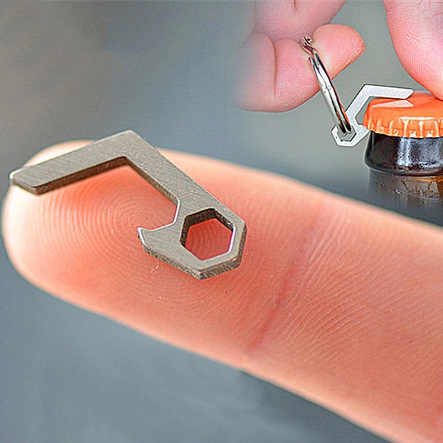 Stainless Steel Micro Bottle Opener Keychain Keyring Outdoor Stainless Steel Micro Bottle Opener Keychain Keyring Outdoor Driver Stylish