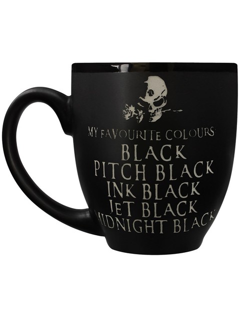 Alchemy Gothic Favourite Colours Black Mug Skull Rose Coffee Cup ... Alchemy Gothic Favourite Colours Black Mug Skull Rose Coffee Cup ...
