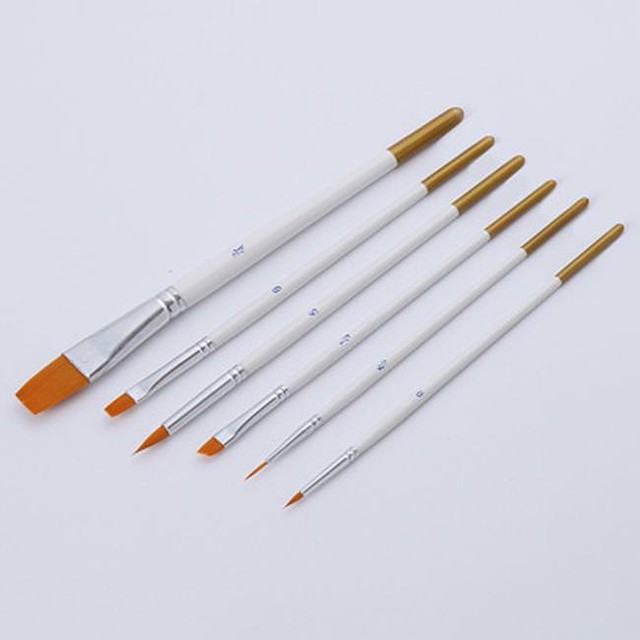 6pcs Professional Art Brush Set Water Color Oil Acrylic Artist Paint 6pcs Professional Art Brush Set Water Color Oil Acrylic Artist Paint Brushes D