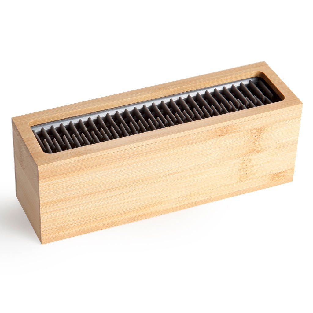 Pen Zen Bamboo Desk Organizer Grey Quirky Makeup Tools Magnetic 8