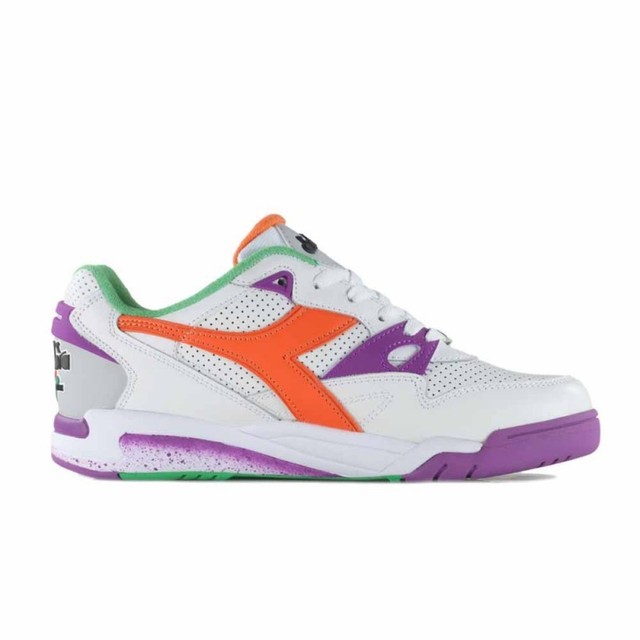 SCARPE DIADORA REBOUND ACE BIANCHE/VIOLA/ARANCIONI P/E 2018 173079 C6868 SCARPE DIADORA REBOUND ACE BIANCHE/VIOLA/ARANCIONI P/E 2018 173079 C6868