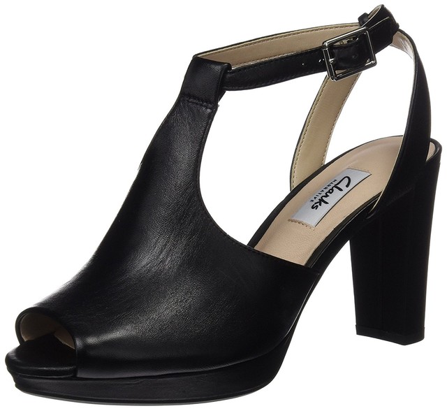 TG. 37.5 Clarks Kendra Charm Scarpe Col Tacco con Cinturino a T Donna TG. 37.5 Clarks Kendra Charm Scarpe Col Tacco con Cinturino a T Donna