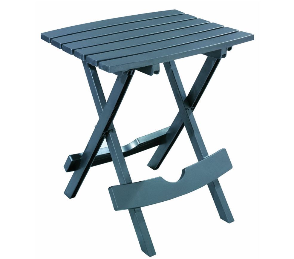 Adams Manufacturing Charcoal Quik Fold Side Table Outdoor Patio Picture 1 Of 2