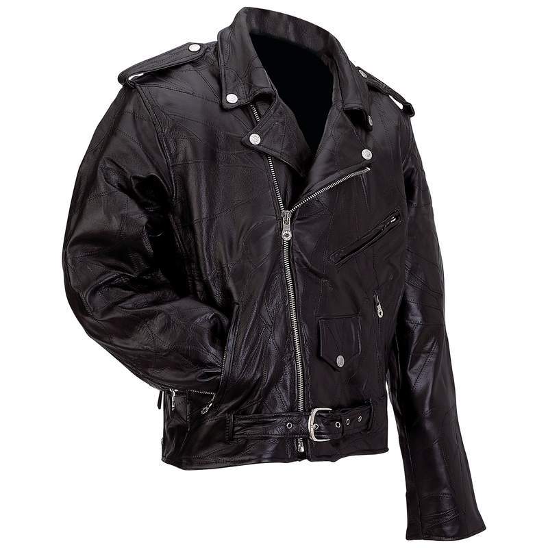 Mens Womans Real Buffalo Leather Motorcycle Biker Riding Jacket Picture 1 Of 2