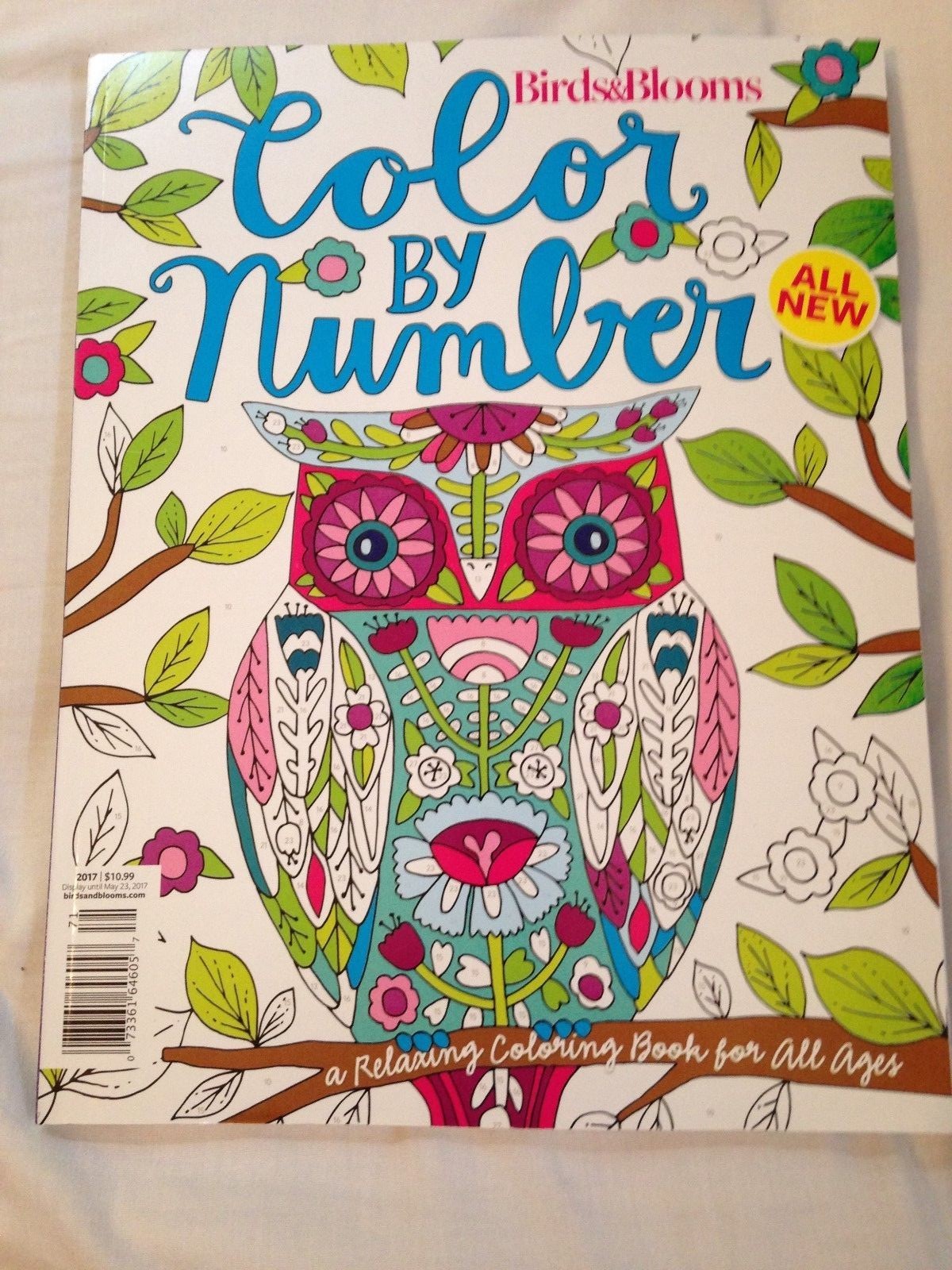 Birds And Blooms Color By Number Adult Coloring Book 2017
