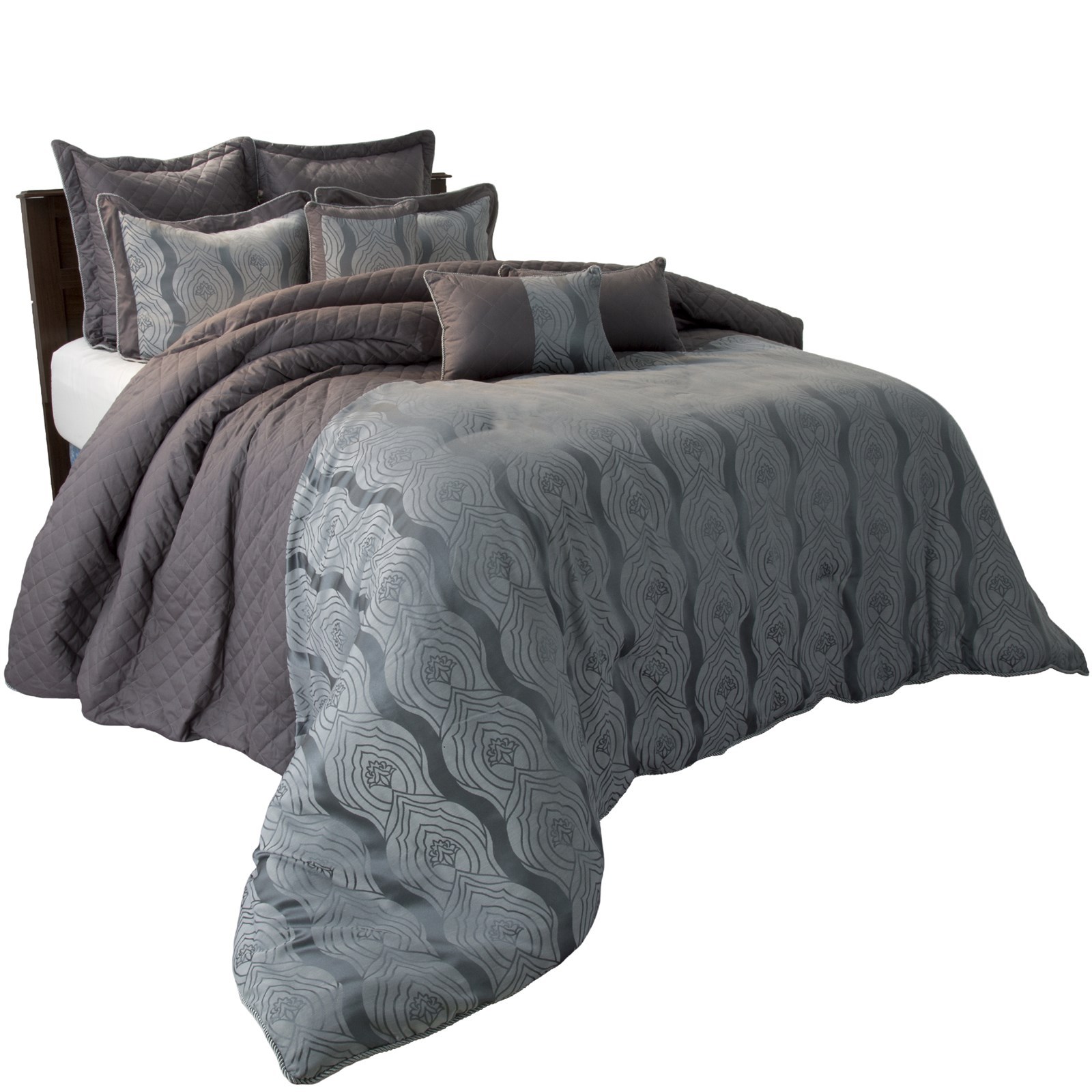 Lavish Home 9 PC High Quality 100 Cotton Jolene forter Set King