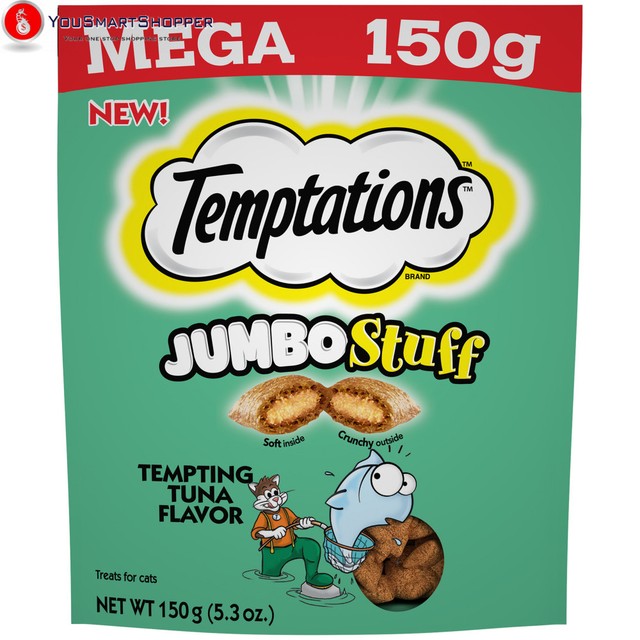 TEMPTATIONS Jumbo Stuff Tempting Tuna Flavor Cat Treats 5.3 Ounces ... TEMPTATIONS Jumbo Stuff Tempting Tuna Flavor Cat Treats 5.3 Ounces ...