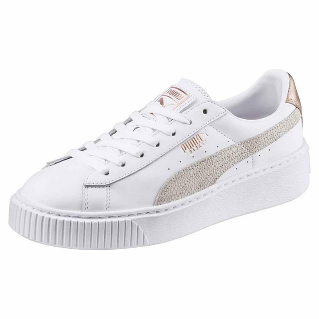 Puma Basket Platform Euphoria Rg Scarpa Pelle Bianco Donna 366814 02 Puma Basket Platform Euphoria Rg Scarpa Pelle Bianco Donna 366814 02