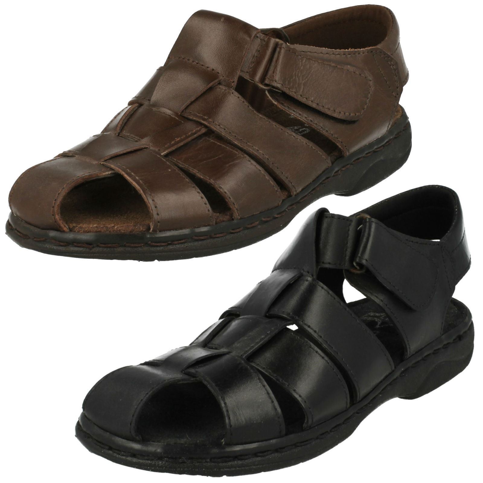 mozax b207814 UOMO PELLE MARRONE CASUAL Sandali Estivi mozax b207814 UOMO PELLE MARRONE CASUAL Sandali Estivi
