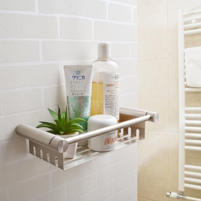 Kes Stainless Steel Shower Caddy Removable Basket Shelf With Tower Kes Stainless Steel Shower Caddy Removable Basket Shelf With Tower Bar Bathroom