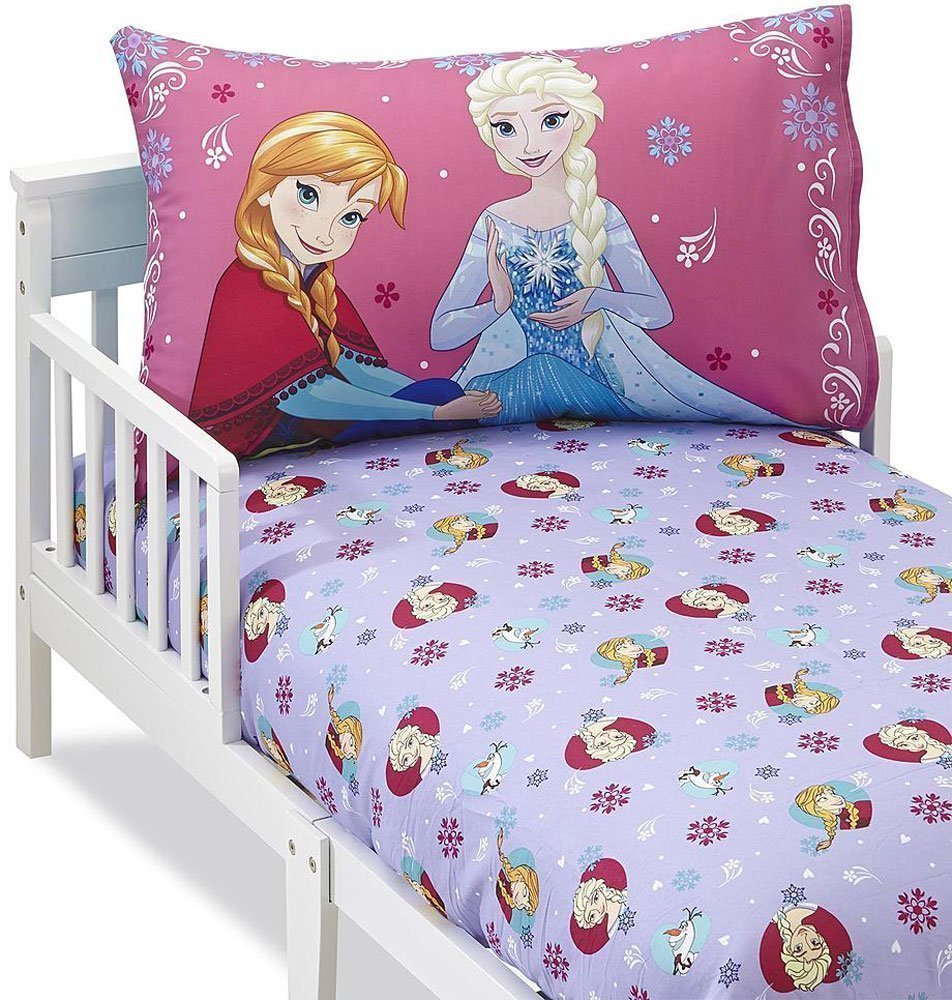 Crown Crafts 4pc Disney Frozen Toddler Bedding Set Sisters Forever Brand New T