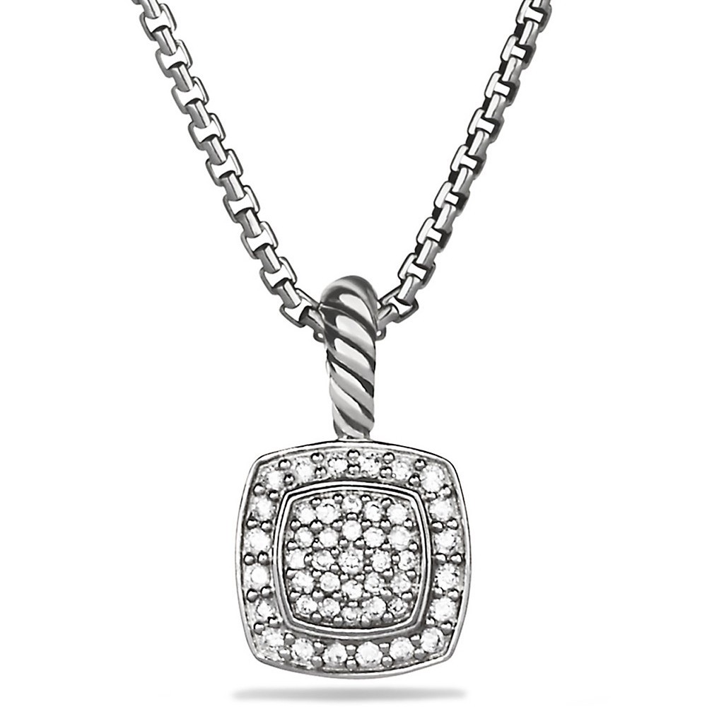 David Yurman Womens Petite Albion Pendant With Diamonds On Chain Picture 1 Of 3