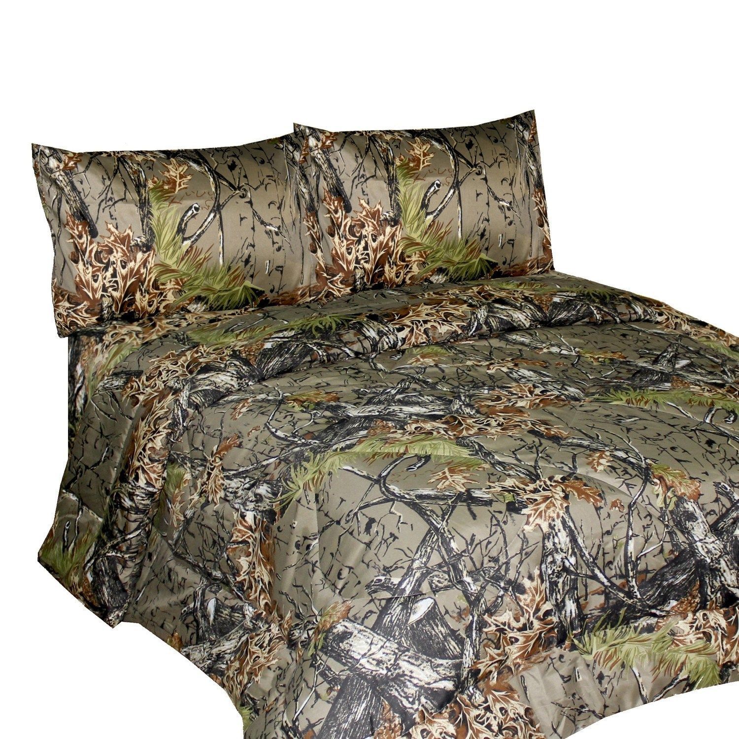 King Size Natural Color Bedding Sheet Set Premium Microfiber Camo 4 Picture 1 Of 3