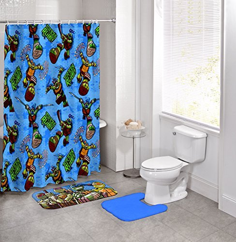 Shower Curtain Bathroom Set 14 Pc Age Mutant Ninja Turtles Shower Curtain Bathroom Set 14 Pc Age Mutant Ninja Turtles Nickelodeon Bath Ebay