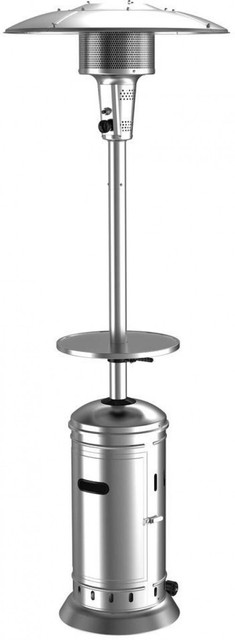 Hampton Bay Standing Stainless Steel Propane Outdoor Gas Patio Outdoor Propane Gas Patio Heater Brushed Stainless Steel 4000 Btu Adjule