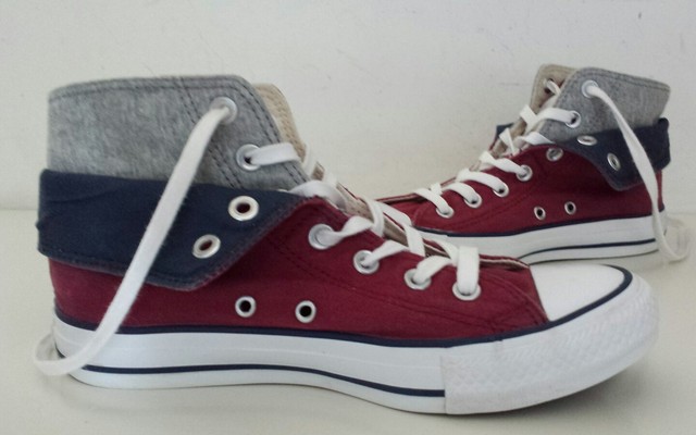 Da Donna/Ragazze Converse All Star risvolto Sneaker alte misura UK 5 bordeaux. Da Donna/Ragazze Converse All Star risvolto Sneaker alte misura UK 5 bordeaux.