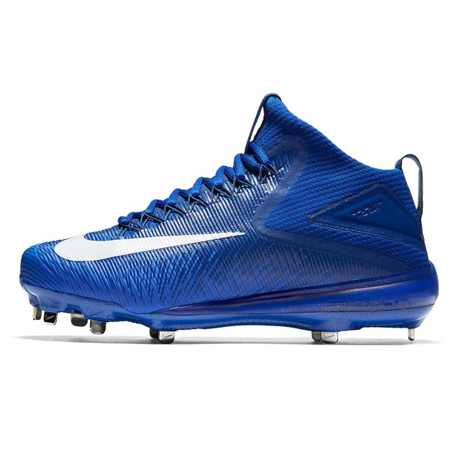 New Nike Force Zoom Trout 3 Mid Metal - Mens Baseball Shoes Cleats - Blue New Nike Force Zoom Trout 3 Mid Metal - Mens Baseball Shoes Cleats - Blue