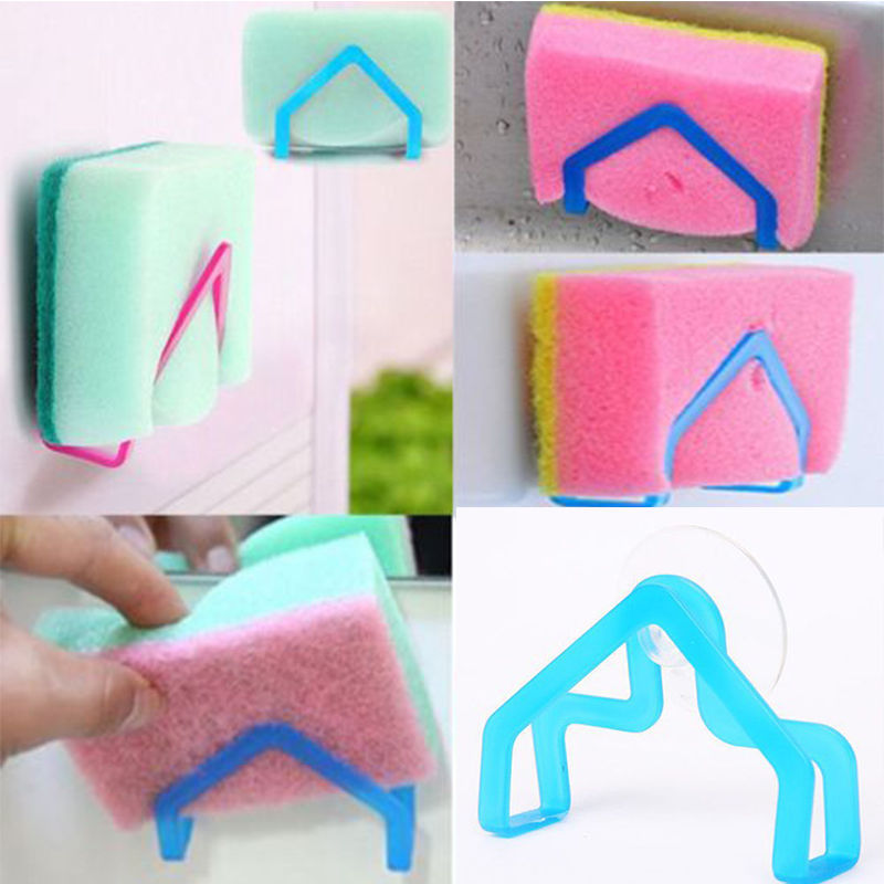 Plastic Sponge Holder Suction Sink Kitchen Practical Gadget Picture 1 Of 11