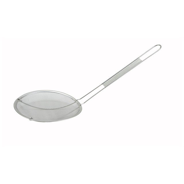 Winco Stainless Steel Strainer 6 5 Inch Diameter Fine Mesh Winco Mss 6 5f 5 Inch Round Strainer With Single Fine Mesh