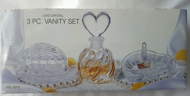 Lead Crystal Dressing Table 3 Piece Set | eBay Lead Crystal Dressing Table 3 Piece Set | eBay