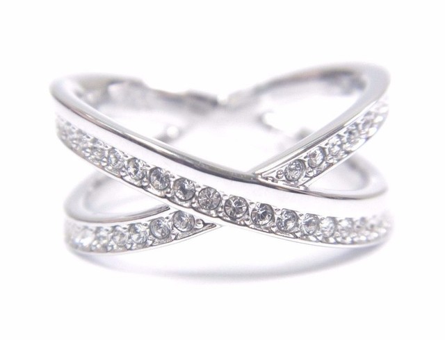 delta cross ring white rhodium size 6 eur 52 2017 swarovski jewelry size 6 ring